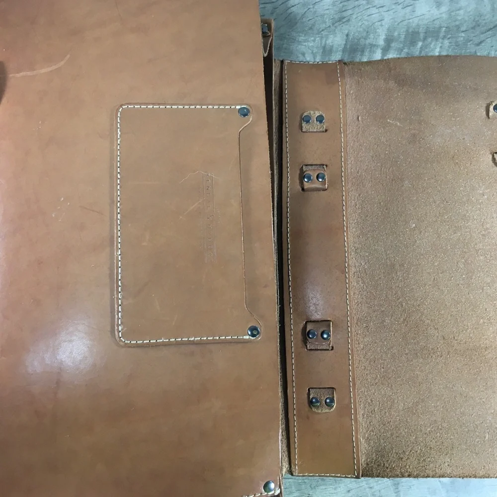 Kendal & Hyde Co Satchel Saddle Tanned Leather Shoulder Messenger Carryall Bag